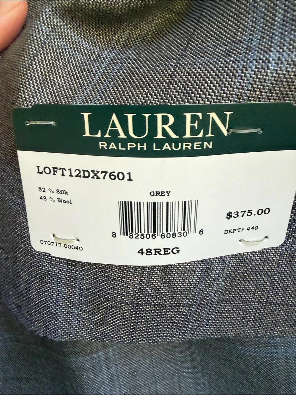 Ralph Lauren Gray Plaid Ultraflex Sport Coat